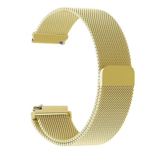 APVMFMKLTG Banda magnética de 20 mm y 22 mm for Samsung Fit for Galaxy Watch 4 Classic/3/Active 2/S3 Fit for Frontier Smartwatch fit for Correa Pulsera Correa de reloj(Gold,Amazfit GTR 4)