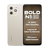 Lava Bold N1 5G (Champagne Gold, 4GB RAM, 64GB Storage) |Bigger 6.75' HD+ Notch Display | Octacore 5G Processor | 13 MP AI Camera |5000 mAh Battery| IP54 Rated Dust & Water Splash Proof