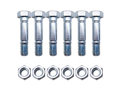 Thaekuns 6 Pack Shear PINS and Nuts for MTD Cub Cadet Troy-Bilt 710-0890 710-0890A 910-0890A