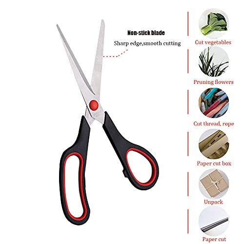 image for Dice red Scissors, Multipurpose office Scissors,8.5 Inch Ultra Sharp S