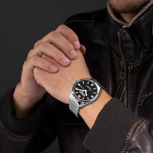 Image of Swiss Military HANOWA Roadrunner MAXED Black Round DIAL Analog Watch for Men SMWGH0001601