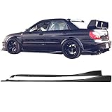 Side Skirt Compatible with 2002-2007 Subaru Impreza WRX STI, CS Style Side Skirts 2PC PP Polypropylene by IKON MOTORSPORTS, 2003 2004 2005 2006