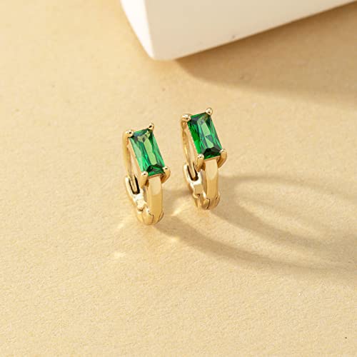 Image of DAILY VIBES Dainty Butterfly Cross CZ Small Huggie Hoop Earrings for Women | Hypoallergenic, 14K Gold Plated Hoops, Tiny Cubic Zirconia, Cartilage Hoop Earrings for Women Trendy