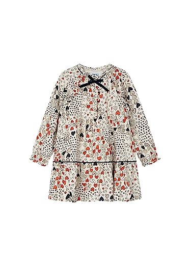 Robe imprimée pour fille noir chic en coton de qualité supérieure