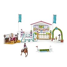 Schleich Horse Club, 86-Piece Playset, Horse Toys for Girls and Boys Ages 5-12, Friendship Horse Tournament