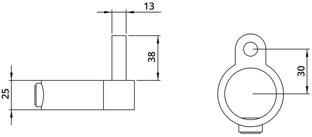 Fenau | Angel-Oberteil/Stellring-Auge, 26,9 Mm, Roh Produktbild-Vorschau 4