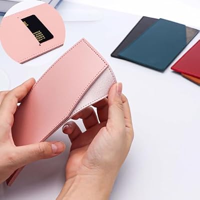 Pink Cash Holder PU Leather Cash Wallet Budget Envelope Credit Card Holder Reusable Money Clip for Women Men Budgeting Purse Receipt Bill Holder Coupon Organizer