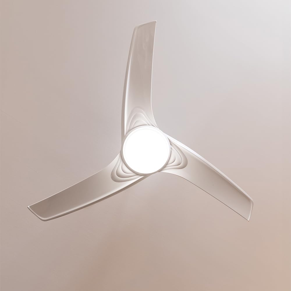Cecotec Deckenventilator EnergySilence Aero 470. 55 W, Fernbedienung, 106 cm Durchmesser, 3 Klingen, 3 Geschwindigkeiten, schwarze Winterfunktion (Durchmesser 132 cm, Weiß)