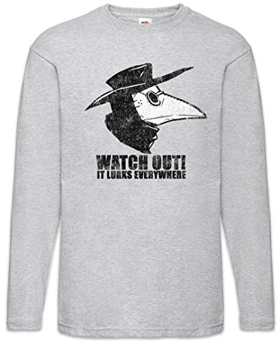 T-shirt manches longues Plague Doctor II Urban Backwoods en coton noir