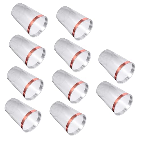 CAXUSD 10 Pack 360ml Plastic Cups 12oz Ice Cream Cups Lids Food-Grade Material Party Drinking Cups