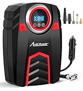 Avid Power Tire Pump 12V Air Compressor w/Digital Pressure Gauge, Car Air Pump w/LED Light, Auto ...
