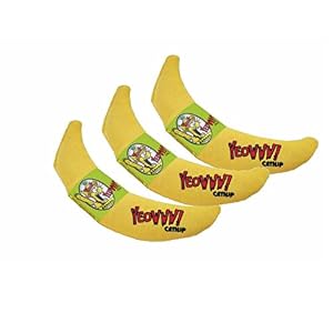 YEOWWW DuckyWorld 100 ORGANIC CATNIP Leaf Flower Cat Toy BANANA 3 PACK