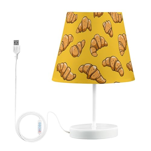 Kcldeci Cartoon Croissant Bedside Lamp