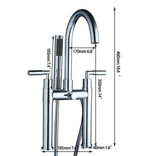 Ensemble de douche cascade chrome Gowe : mitigeur de luxe pour bain