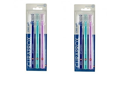 Curaprox CS 1560 Soft Toothbrush - PACK OF 6 (2 x 3) by Curaden Swiss