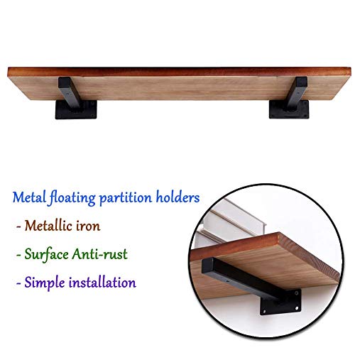 Support d'étagère en fonte d'angle noir 30 cm style loft