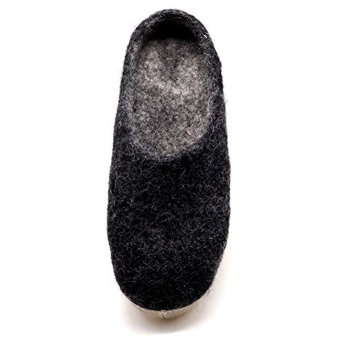Image of Nootkas Felted Merino Wool 'Astoria' Mule House Slipper for Men and Women