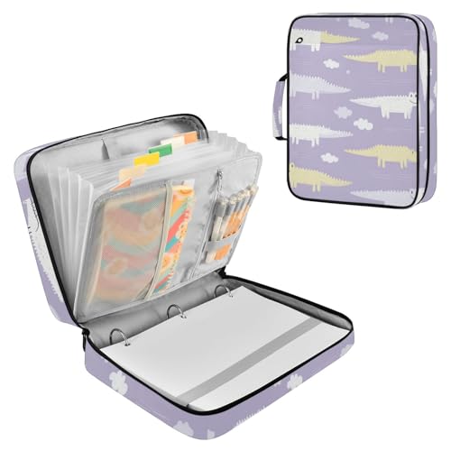Carpeta clasificadora Ghothic Cocodrilos A4 con cremallera y 7 bolsillos para oficina 2
