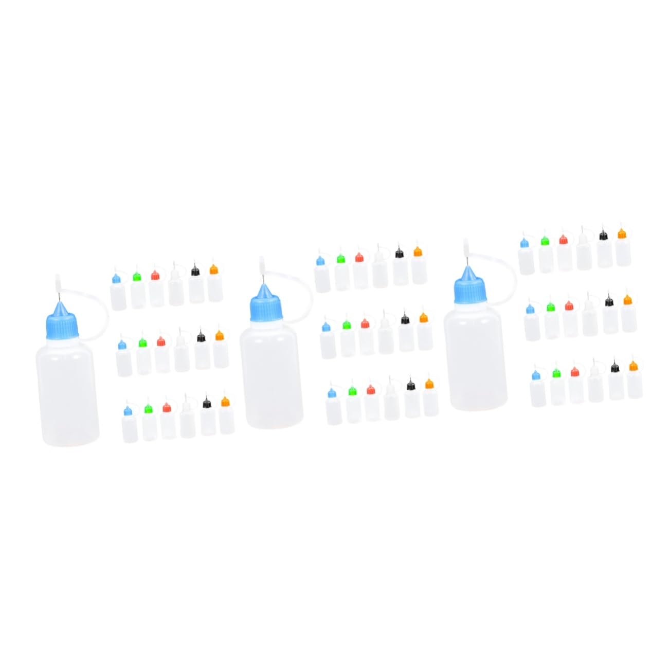 EXCEART 54pezzi Bottiglie Squeeze per Liquidi Applicatori per Vernici Beccucci per e Creativi