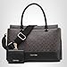 Calvin Klein Bianca Triple Compartment Satchel, Brown/Khaki/Black, One Size