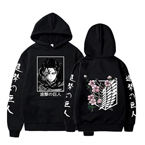 zhedu Anime Aot Sudaderas con Capucha para Hombre Y Mujer, Sudadera Harajuku De Gran Tamaño, Ropa De Calle, Ropa De Hip Hop (XXL,Color 01)