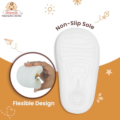 Image of Infantso Nano Stripe Anti-Skid Cotton Baby Socks Shoes