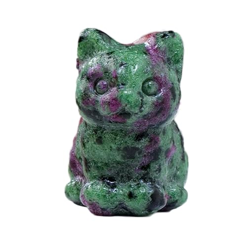 クリスマスギフト猫ギフト装飾クリスタル石エネルギー像かわいい部屋の装飾ギフト女性のためのかわいい猫天然クリスタル置物 1 ピース 1.18 インチクリスマス装飾838