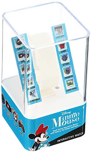 Disney Minnie Mouse Interactive Kids Smartwatch – Touchscreen Watch with Camera, Games, Voice Recorder, Step Tracker, Alarm & Timer – Fun Minnie Design, USB Rechargeable – Fits Wrists 5.5" to 8"