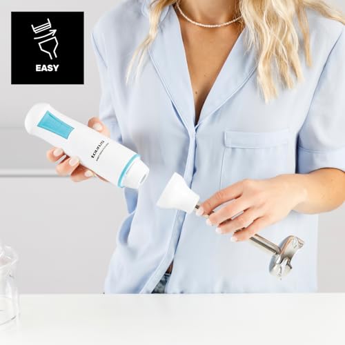 Miniatura 7 de Taurus Batidora De Mano Robot 1000 Plus Inox, 2 Velocidades Turbo, Cuchillas Inox, Campana Antisalpicaduras, Ergonómica, Libre De Bpa, Apta Lavavajillas, Con Accesorios