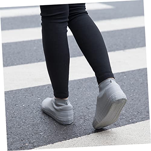 BESPORTBLE Cubrezapatos de lluvia de silicona antideslizantes para mujer, protección para calzado al aire libre, portátil y duradero blanco miniatura 7