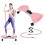 Waist Twisting Disc, Exercise Twist Boards, Waist Sculptor Ab Twister Machine with Resistance Bands & Counter, Non-slip Balance Board, Core Workouts, Weight Loss,Fitness Plate Home Equipment for Women