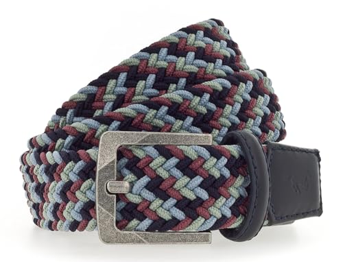 Ceinture élastique 35 mm homme avec boucle argent satiné brillant MUSTANG