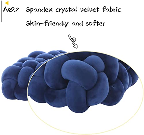 Knot Pillows Decorative Cushion Cable Ball Square Throw Pillow Sofa Lumbar Pillow For Living Room Bay Window Knot Floor Pillows Home Decorative Cushion Plush Soft Velvet Throw Pillow,White,40X45Cm(16X #TOP2