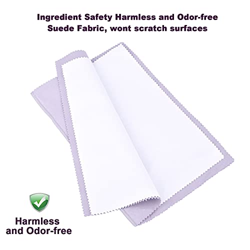 Sevenwell 2Pcs Jewelry Polishing Cleaning Cloth Large 10'' X 12'' For Sterling Silver Jewelry Gold, Diamond, Platinum, Precious Stones, Coins (Purple) #TOP2