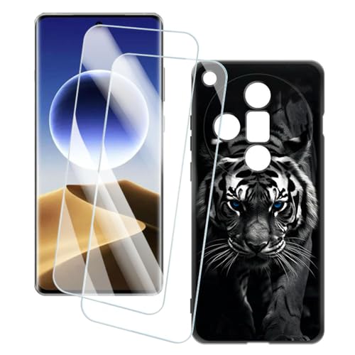 OAGELIM 2�Z�b�g �X�N���[���v���e�N�^�[ + �P�[�X OPPO Find X7 Ultra 5G (6.82 �C���`) �Ƃ̌݊������� �A�[�e�B�X�e�B�b�N�J�X�^���v�����g�J�o�[�Ƌ����K���X�t�B���� �X�N���b�`�h�~ (��)