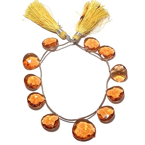 Quartz hydro citrine perles cœurs briolettes facettées 15mm-20mm LKBEADS pour collier
