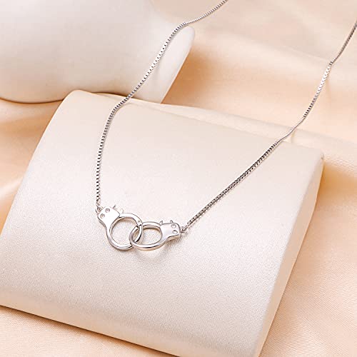 Yearace Choker Necklaces for Women S925 Sterling Silver Sideways Cross/Butterfly/Handcuffs/Infinity Interlocking/Chakra Choker Necklace Dainty Sideways Cross Necklace Jewelry Gift3