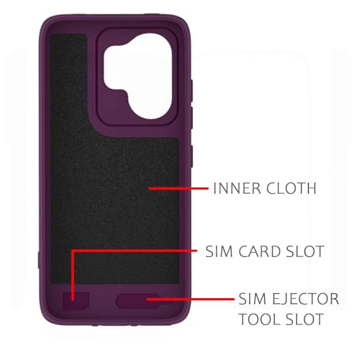 Image of Back Cover | MagFit Ring Design (Non-Magnetic) | Shockproof Case | Anti-Slip Grip | Raised Camera Edges | Slim Protective Case for Vivo V60 5G / V60e 5G / T4 Pro 5G (Purple)