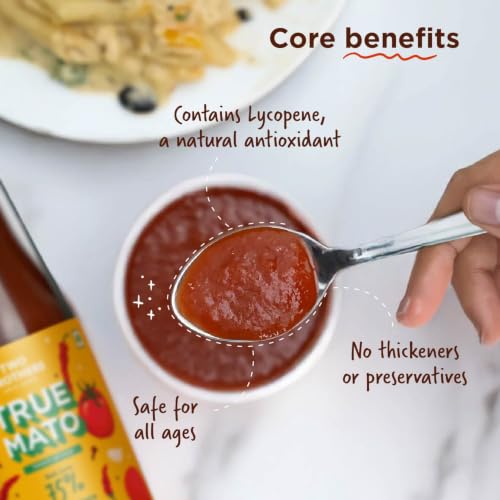 Image of Two Brothers Truemato Ketchup - Spicy Tomato Ketchup 1 KG | Naturally Made with 75% Fresh Tomatoes | No Refined Sugar | Upgraded
