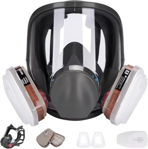 Wytcyic Reusable Full Face Respirator, Gas Cover Organic Vapor Mask and Anti-fog,Dust-proof Face Cover, for Painting, Mechanical Polishing, Logging, Welding and Other Work Protection