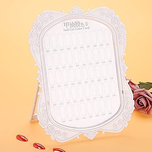 Design de amostra de unhas, suporte de exibição de arte de unhas, design de flores, 48 cores, esmalt