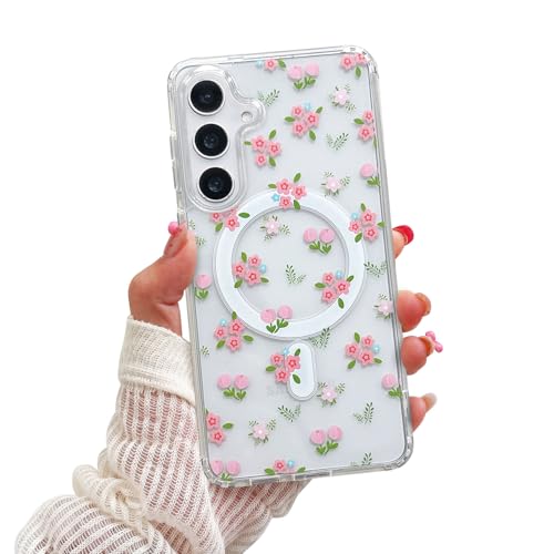 Coque antichoc Samsung S25 FE Magsafe transparente pour femmes