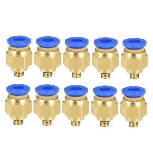 10pcs Brass 3d Printer Pneumatic Connector with Outer Thread