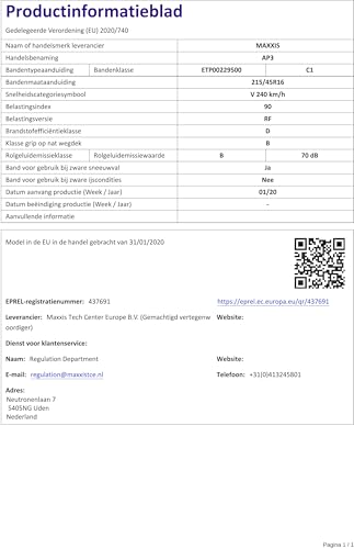 Maxxis Premitra All Season AP3 ( 215/45 R16 90V XL ) - 9