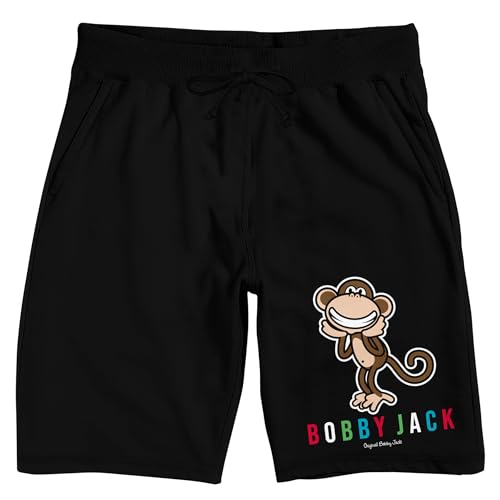 Bobby Jack Monkey Logo Men's Black Sleep Pajama Shorts