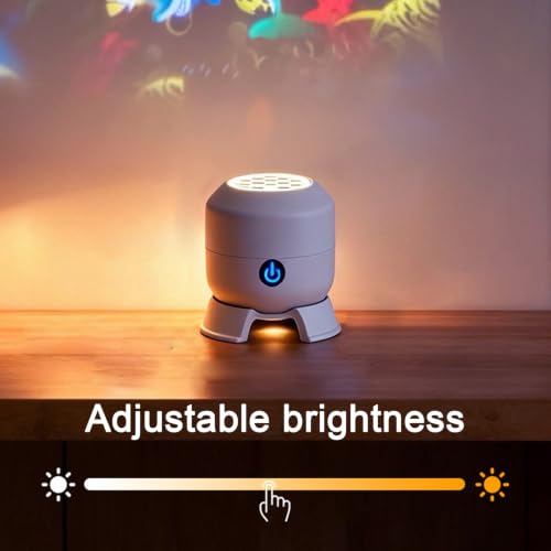 Rotating Projection Lamp Ocean Wave Projector Light Dynamic Water Ripple Nightlight with Adjustable Brightness Multi-Angle Base Compact Design for Bedroom Decor 9.7cm Charging A - Image 6