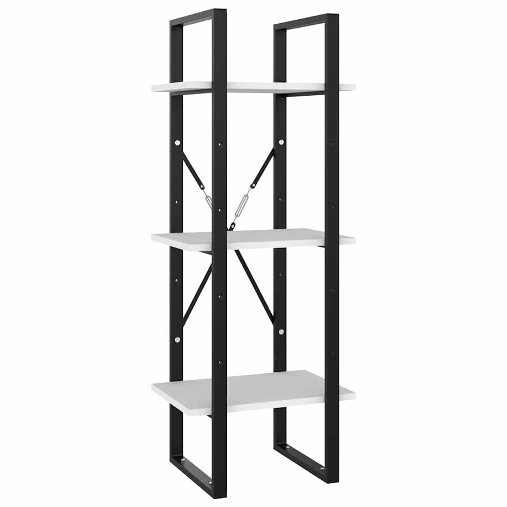 Libreria bianca a 5 scomparti, in legno, 40 x 30 x 175 cm, con supporto da parete, per soggiorno, ufficio, cameretta dei bambini