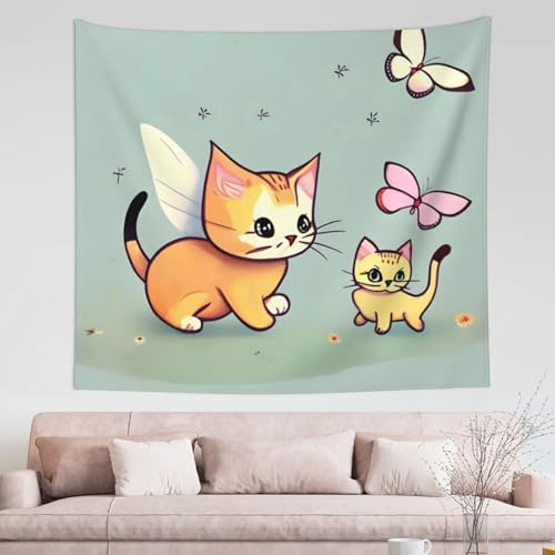 Tapisserie chaton TYUMH : la solution déco murale pour réchauffer un dortoir