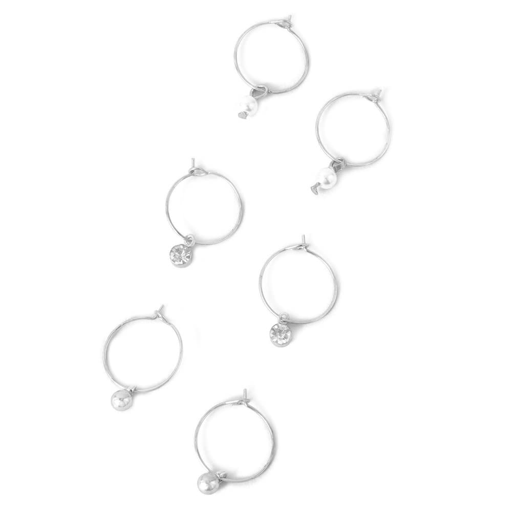 Accessorize London Womens Crystal Set of 3 Simple Hoop Earring (B0BX8Z6BJC) Amazon Price History, Amazon Price Tracker