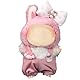 MDFULXG 1 StüCk Kleidung FüR Original, 17cm Plush Pullover Hoodie Bekleidung Diy Kinder Geschenke, Rosa Pullover-Trägerhosen-Set mit Schmuckschleifen